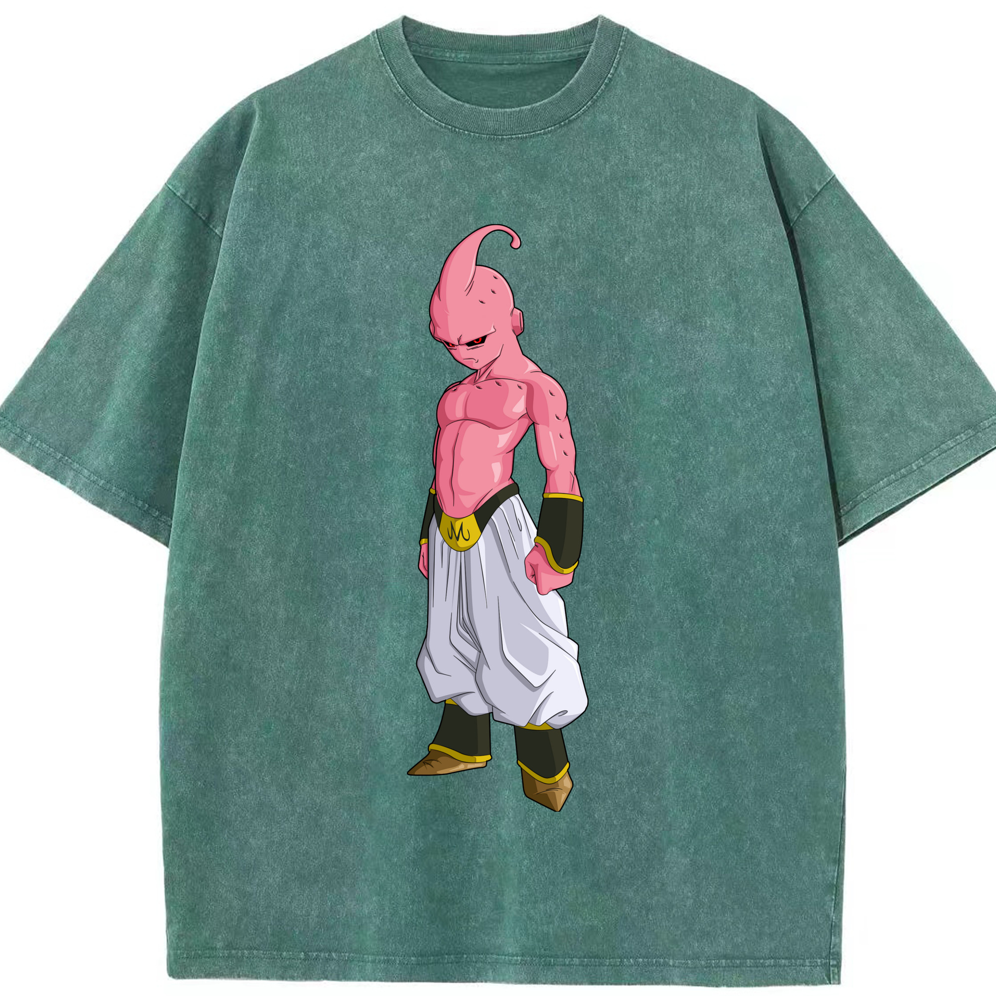 （画像用） ドラゴンボール 魔人ブウ DRAGON BALL Majin Buu 綿100% ヴィンテージ風 半袖Tシャツ（フロントプリント）